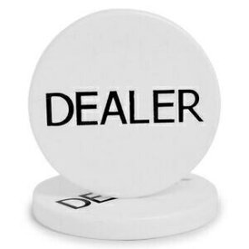 [ ポーカー ] [ ゲームボタン ] ディーラーボタン「白」 テキサスホールデム ポーカー用品 ポーカーテーブル ポーカーボタン イベント パーティ トーナメント ディーラーポジション　約 1000円 ポッキリ