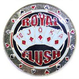 ポーカー ゲームコイン ゴルフマーカー カードプロテクター 「 ROYAL FLUSH 」- ポーカープレイヤー 用 カードガード カードスピナー ポーカートーナメント プレゼント