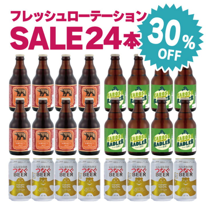 楽天市場】30%OFF｜ クラフトビール 3種 24本 飲み比べ セット 