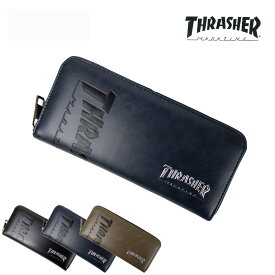 財布 長財布 メンズ ラウンドファスナ ー ブランド 札入れ サイフ メンズ財布 16cm 雑貨財布 大容量 ジッパー 中学生 男子 高校生 学生 子供 大人 THRASHER スラッシャー ラウンドファスナー長財布 THS-0051 メール便