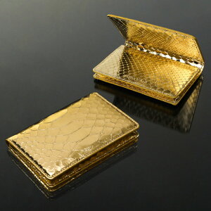 �y�r�c�H�|�z���{�ő�̃G�L�]�`�b�N���U�[���X������ All Gold Python Card Case�i�I�[���S�[���h�p�C�\�� ���h�P�[�X�j�y����o�ד�5��28�����z