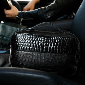 【池田工芸】ドライブの“相棒”に究極のオールクロコダイル登場。All Crocodile BuddyBostonBag B.B.B. （オールクロコダイル バディボストンバッグ） 【次回出荷日10月2日頃】