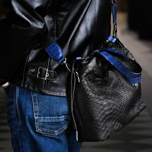 �y�r�c�H�|�z�����߃N���R×�p�C�\�� �V�����_�[�g�[�g Denim Crocodile×Python String Bag �w���x�N���R�_�C���V�����_�[�o�b�O �N���R�_�C���o�b�O �N���R�_�C�� �����Y �o�b�O �g�[�g�o�b�O �N��