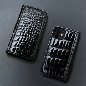 【池田工芸】「本物志向」の方へ贈る、極上クロコダイルiPhoneケース〈iPhone 12 ～ 15 / 12 Pro ～ 16 Pro仕様〉【次回出荷日10月2日頃】