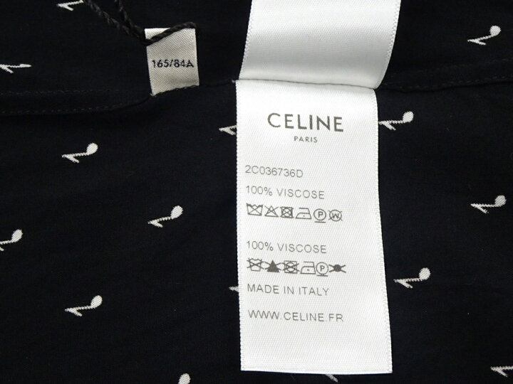 楽天市場】19SS【未使用】セリーヌ/CELINE 音符柄 レーヨン シャツ 38 