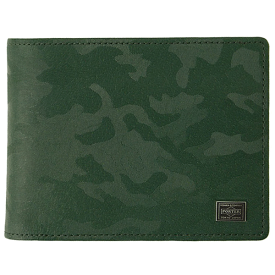 ポーター ワンダー ウォレット 342-03840 二つ折り財布 box型小銭入れ PORTER 吉田カバン WONDER WALLET 迷彩 ピッグレザー 本革製 豚革 メンズ 男性 レディース 女性 ユニセックス カジュアル 日本製 ブラック/オレンジ/グリーン/ネイビー ブランド 人気 プレゼント ギフト