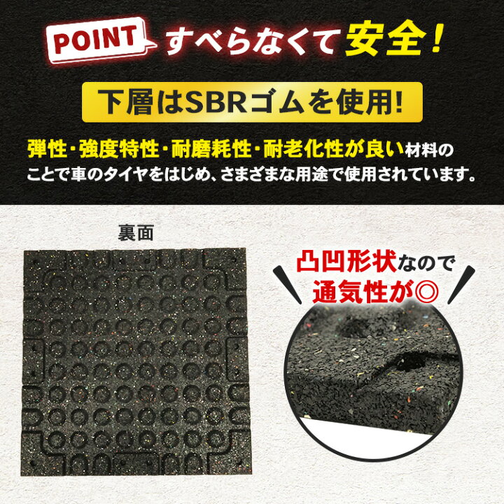 楽天市場】ジムマット 20枚セット 連結パーツ付き BODY RAJA 50×50×2cm 