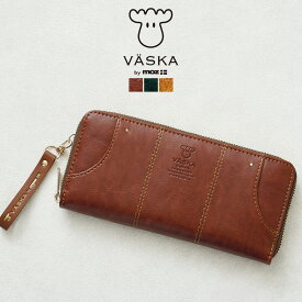 【メーカー公式】VASKA by moz ベスカバイモズ テイラー 長財布 財布 お財布 レディース ラウンドファスナー 北欧デザイン ヘラジカ サイフ VS-0481
