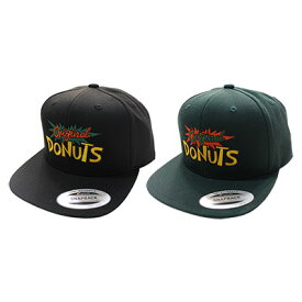 ドーナツフォーティーファイブ DONUTS 45 キャップ 帽子 スナップバック ロゴ 刺繍 ヘッドウェア ORIGINAL SNPBACK メンズ ユニセックス ブラック/グリーン