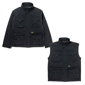 フォーサーティー 430 ジャケット ベスト 中綿入り アウター ブラック M-XLサイズ メンズ PAD FISH CONVERTIBLE JACKET -BLACK- _FAIR_e