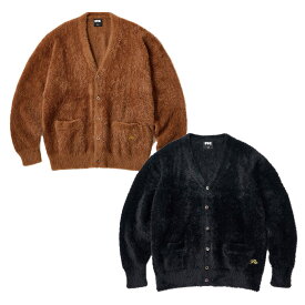 エフティーシー FTC シャギーカーディガン トップス ブラック/ブラウン M-Lサイズ メンズ HEATHER SHAGGY CARDIGAN -2COLOR-