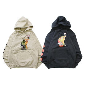 プレイボーイ PLAYBOY パーカー トップス フーディー スウェット PLAYBOY × JAMAICA COLLECTION "JAMAICA SPADES HOODIE" メンズ M-XXL ブラック/ベージュ