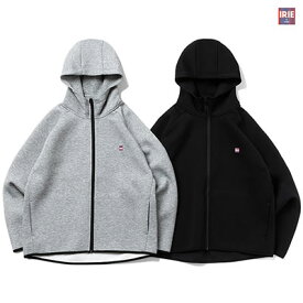 アイリーバイアイリーライフ IRIE by irielife パーカー トップス フーディー ジップアップ スウェット CARD BOARD KNIT HOODIE メンズ M-XL ブラック/グレー