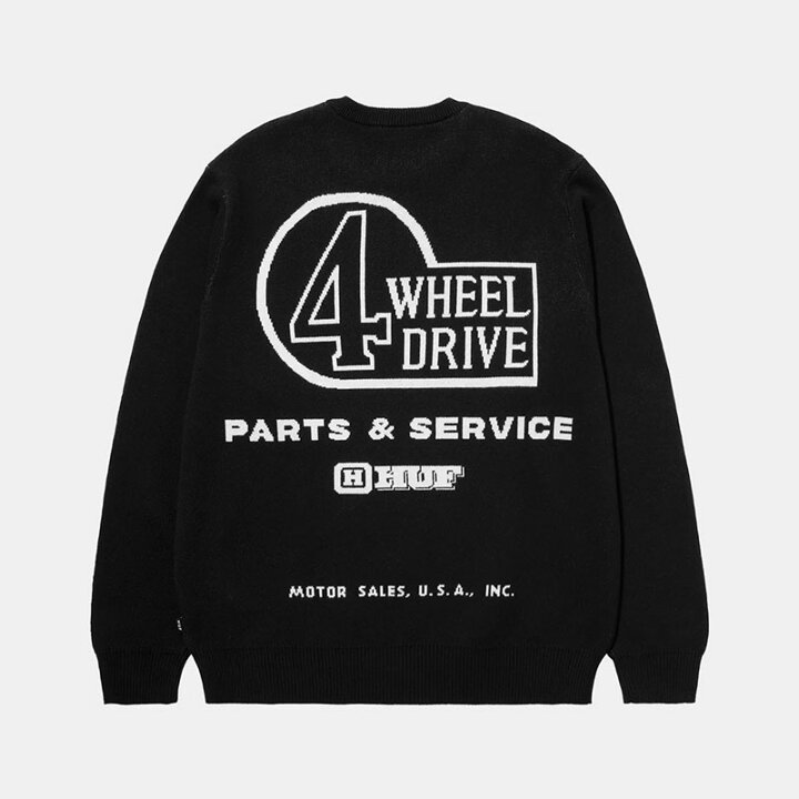 楽天市場】ハフ HUF ジャカードニットセーター トップス ブラック M-L 