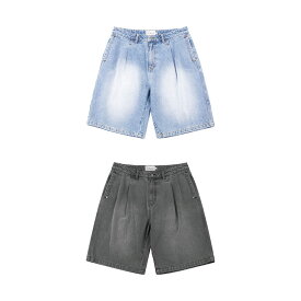 ダイム Dime MTL デニムショーツ ボトムス Wインディゴ/ブラック 30-34インチ メンズ PLEATED DENIM SHORTS -2.COLOR- _FAIR_e
