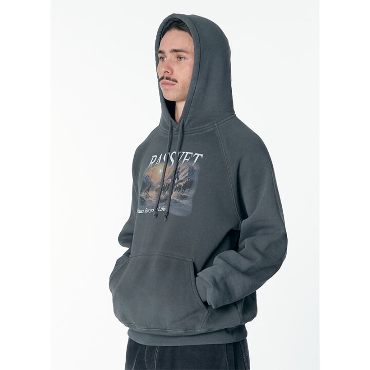 楽天市場】ラスベート RASSVET フーディー パーカー ブラック M-XL 