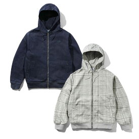 バターグッズ Butter Goods フードジャケット アウター グレーチェック/インディゴ S-Lサイズ メンズ Hooded Work Jacket -2COLOR-