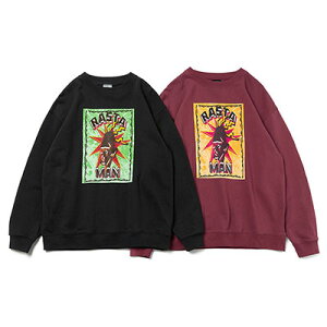 �A�C���[�o�C�A�C���[���C�t IRIE by irielife �X�E�F�b�g �g�b�v�X �v���I�[�o�[ �N���[�l�b�N ���p�C�� RASTAMAN CREW �����Y M-XXL �u���b�N/�o�[�K���f�B�[