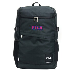 フィラ 黒 リュック リュックサック FILA レトロ 30L カレッジロゴ 撥水 はっ水 中学生 高校生 大学生 部活 大容量 大きめ メンズ レディース 男子 女子 通学 通勤 おしゃれ 人気 A4 ブランド 7804