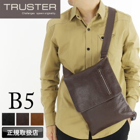 【2025年9月入荷】ショルダーバッグ メンズ トラスター バッグ ブランド TRUSTER モスク 75813 斜め掛けバッグ 肩掛け B5 A5 薄マチ 牛革 本革 レザー 革 軽量 普段使い 通勤 ビジネス 旅行 トラベル レジャー レディース カジュアル オシャレ 人気