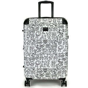 スーツケース 軽量 拡張 Lサイズ かわいい メンズ レディース キースヘリング ブランド 修学旅行 キャリーケース キャリーバッグ ダブルキャスター 5泊 6泊 63L 72L YKK 旅行 国内 海外 トラベル