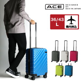 スーツケース 機内持ち込み 軽量 拡張 Sサイズ エース オーバル ハード ACE 06421 OVAL キャリーケース ファスナータイプ 36～43L 2～3泊 TSAロック 双輪キャスター 国内旅行 海外旅行 出張 メンズ レディース