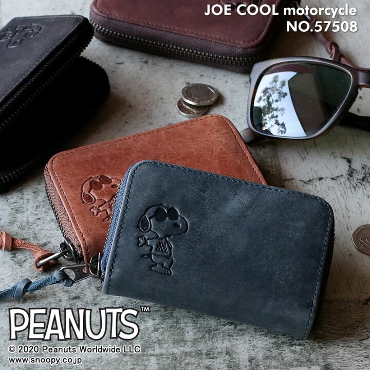 楽天市場 Snoopy Joe Cool Motorcycle ラウンド ミニ 財布 ミニ ウォレット コインケース 小銭入れ ミニ財布 財布 サイフ 本革 牛革 レザー 革財布 カウレザー レザー アニメ キャラクター ユニセックス メンズ レディース ギフト スヌーピー Peanuts ピーナツ