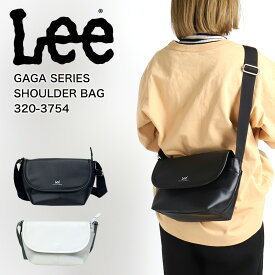 リー Lee ショルダーバッグ GAGA 軽量 ブランド シンプル カジュアル フェイクレザー 合成皮革 肩掛け 斜め掛け A6 レディース メンズ 小さめ 長さ調整 サブバッグ 通学 通勤 ロゴ かっこいい おしゃれ かわいい 人気 黒 ブラック 白 ホワイト 320-3754 送料無料