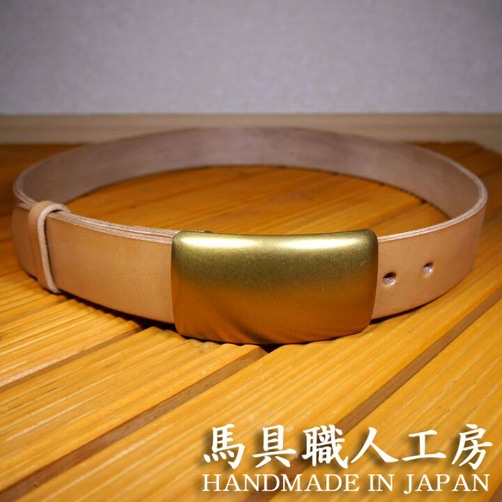 楽天市場】幅40mm 5mm極厚 多脂革 ベルト 《真鍮製 ゴールド シルバー  