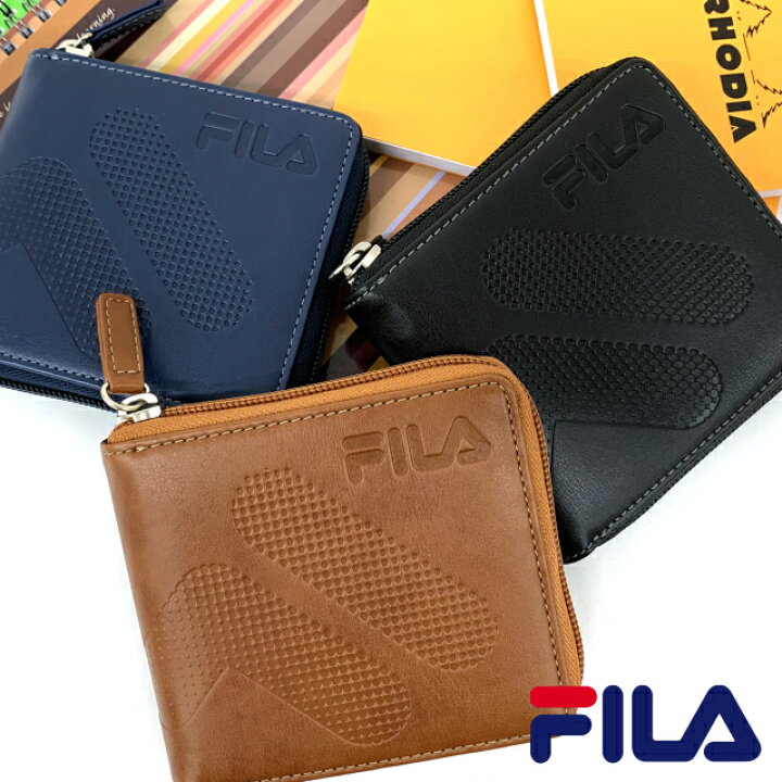 楽天市場 折りたたみ財布 ラウンドファスナー Fila フィラ ドットグラデーション ラウンド二つ折り財布 小銭入れ付き 61fl52 メンズ 2つ折り財布 折り財布 二つ折りサイフ 男性 高校生 中学生 学生 人気 合皮 バッグ 小物 ブランド雑貨 財布 ケース メンズ財布 黒 紺