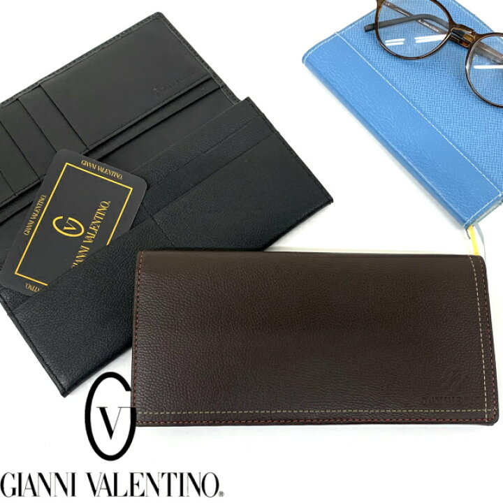 楽天市場】かぶせ長財布 メンズ GIANNI VALENTINO クラスタル 薄マチ長 