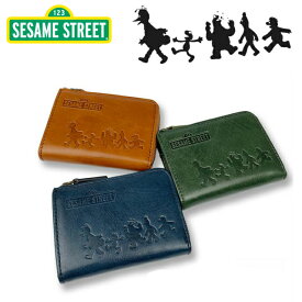 セサミストリート 財布 SESAMESTREET L字ファスナー 小銭入れ sek-11 メンズ レディース 財布 大人 革 サイフ エルモ クッキーモンスター コインケース 男性 レザー セサミ グッズ かわいい 高校 中学 見やすい 緑 茶 紺 おしゃれ グリーン プレゼント