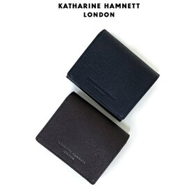 メンズ財布 二つ折り KATHARINE HAMNETT キャサリンハムネット PRISM キーリング付き二つ折財布 定期入れ付き 490-50503 革 サイフ 折りたたみ財布 2つ折り 男性 ブランド プレゼント 二つ折り財布 小銭入れ付き 黒 茶 おしゃれ ブランド プレゼント 鍵入れ パスケース