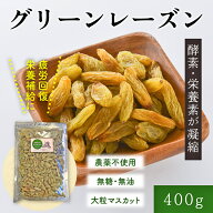 グリーンレーズン 400g ノンオイル　高品質　ドライフルーツ　ギフト　砂糖不使用　アフガニスタン産