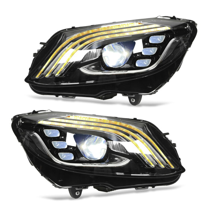 楽天市場】LEDヘッドライト 左右2点セット メルセデスベンツCクラス 