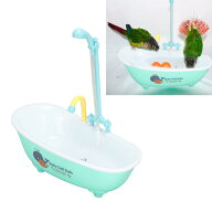バードバス 鳥 水浴び容器 オウム バスタブ インコ 文鳥 小鳥用 水浴び 鳥用シャワー 電動シャワー付き …