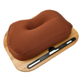 ラップトップデスク 折りたたみ式 竹製ベッドテーブル 枕クッション付き 滑り止めストリップ 最大15.6インチのノートパソコンに適合 ベッド カウチ ソファ 床用 描画作業用