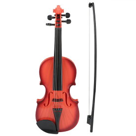 シミュレートされた子供アコースティックバイオリンのおもちゃ調節可能な文字列ミュージカル初心者開発楽器練習 (ライト・ブラウン)