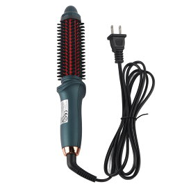 2in1 ヘアアイロン 2way カールアイロン クームアイロン 櫛 櫛 ストレートアイロン 巻き髪 マイナスイオン イオンカール ヘア カール アイロン 2段温度調整 160°C 180℃ 美容師 海外兼用 持ち運び 旅行 旅行用 業務用 クリスマス ギフト プレゼント (ローズゴールド)