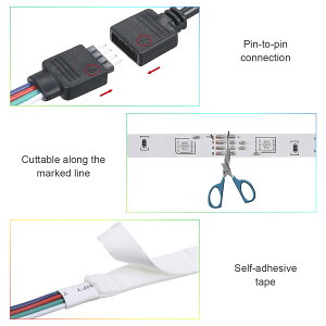 Tomshine 5050RGB 300LED �X�g���b�v���C�g IR �����R���t�� 10m/32.8ft ���y�����F�ύX RGB ���[�v���C�g�L�b�g �����x�����}�C�N �z�[���t�F�X�e�B�o�� DIY �����p