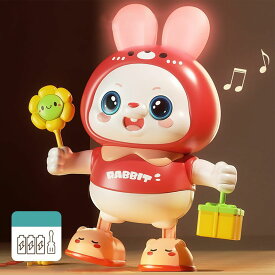 ダンスバニーおもちゃ 安全 かわいい ヘッドアップ トレーニング ミュージカルダンス バニーおもちゃ 子供用 ヘッドアップトレーニングダンシングバニーおもちゃ ポータブル 屋外用 (ピンク)