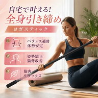 ヨガスティック ヨガワークス ヨガ棒 多機能 ストレッチスティック 長さ調節 金属製 ピラティスバー 姿勢…