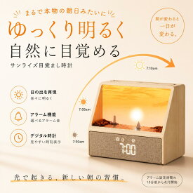 2026 目覚まし時計 光 おしゃれ 1台多役 日出再現 ウェイクアップライト ホワイトノイズ マシン 安眠グッズ 快眠 睡眠補助 自然音 波の音 雨音 雷 スピーカー内蔵 Bluetooth対応 授乳ライト 常夜灯 調光可能 置き時計 デジタル時計 プレゼント 大人 子供 寝室 かわいい