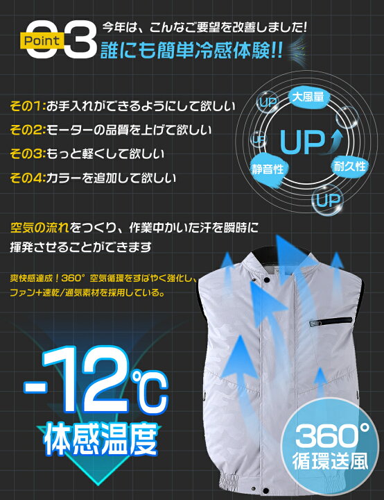 楽天市場】【2025最新版】「正規品」ファン付き作業服 バッテリー 