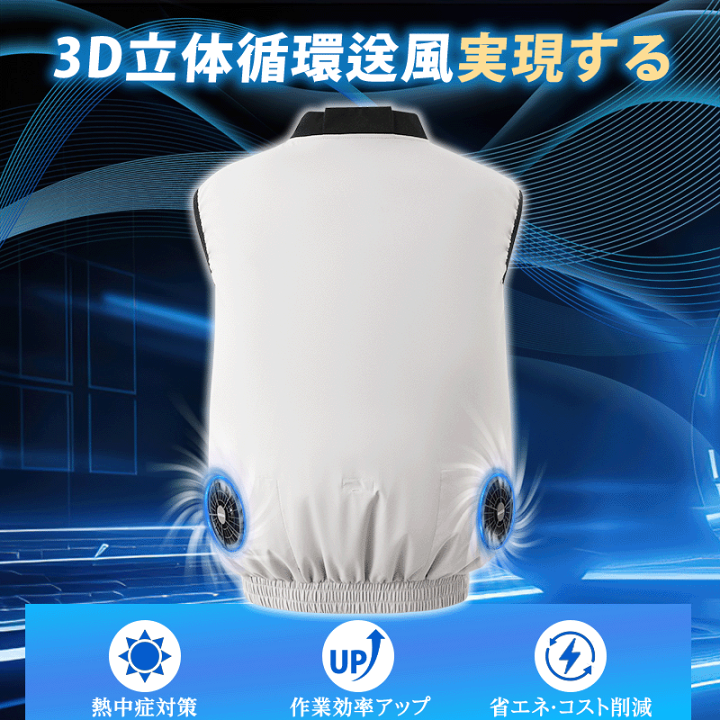 楽天市場】ファン付きベスト バッテリー ファン セット M L XL