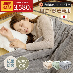 【《在庫一掃》赤字覚悟の大特価！ 】電気毛布 掛け敷き兼用 大判190×130/160×80/120×60cm 炭素繊維