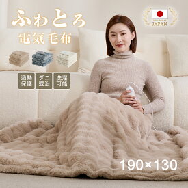 ＼クーポンで最安4,980円／【楽天1位】【 日本カケン認証 】電気毛布 掛け敷き 兼用 日本製炭素繊維ヒーター ダブル シングル 大判 190×130/160×80/120×60cm タイマー 電気ブランケット AI自動電源オフ 抗菌 ダニ退治 フランネル ひざ掛け 洗える ダブル 2人 節電