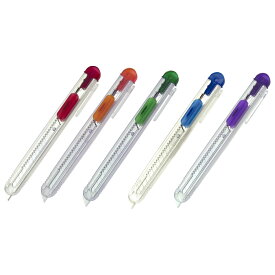 iA-120P NTカッター お色選べます カッターナイフ クリアカラー レッド オレンジ グリーン ブルー パープル 細型 事務用 軽作業用 コンパクト 刃折り具付き 文房具 よく切れる