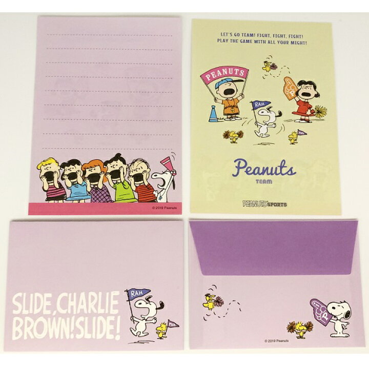 楽天市場 送料無料 スヌーピー ミニレターセット チア Peanuts Sports 一言レター メッセージ お手紙 交換 文具 文房具 送料込み815円 550円 ペットとくらしのお店いいネ