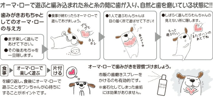 楽天市場 限定販売 オーマロー のりむすび 犬用 猫用 ハミガキおもちゃ 手作り ハンドメイド ペットとくらしのお店いいネ